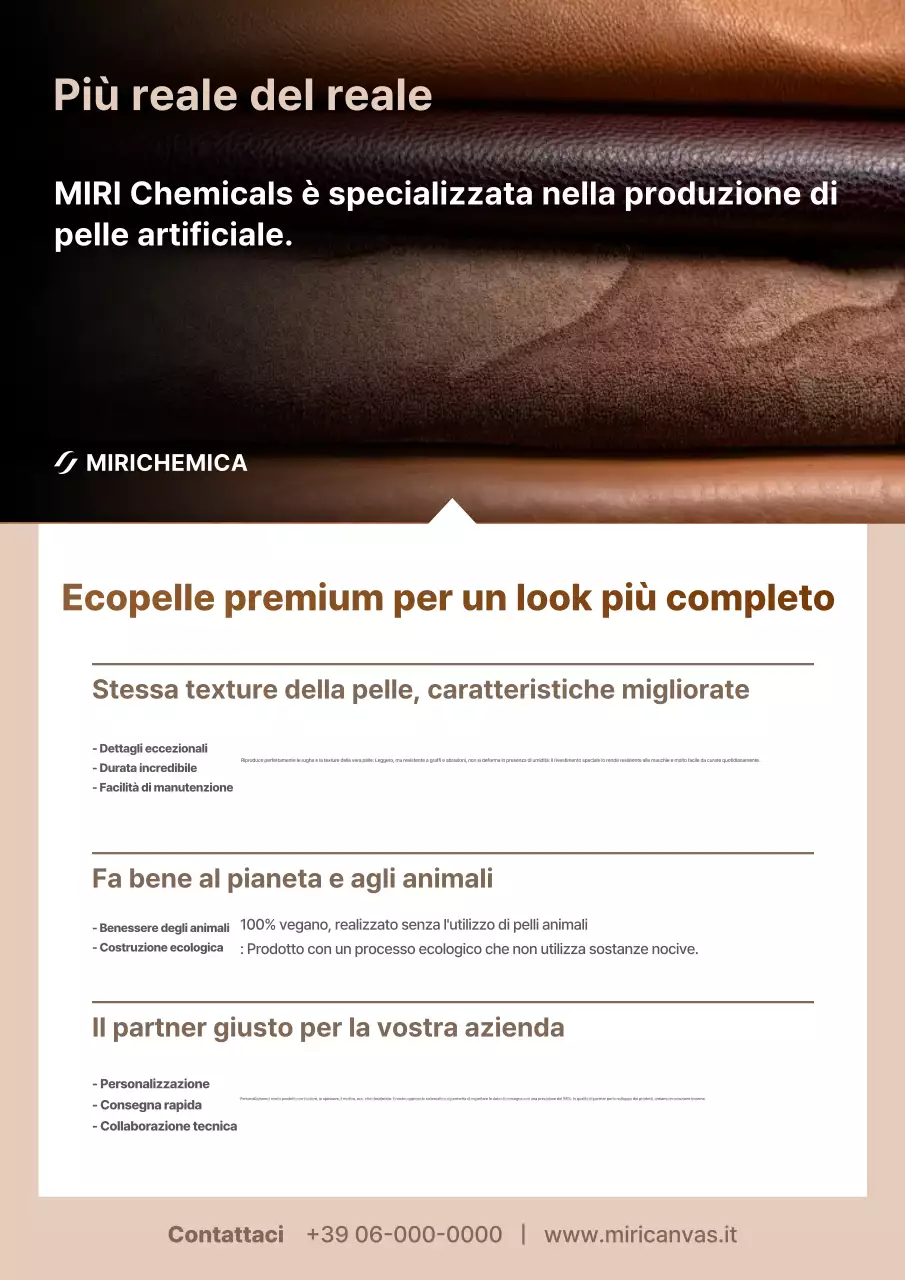 Pubblicità in similpelle marrone moderna