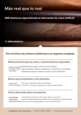 Anuncio moderno de piel sintética marrón