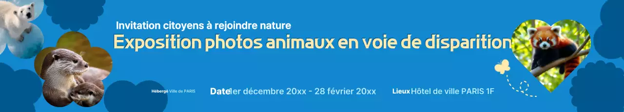 Guide d'exposition Blue Simple