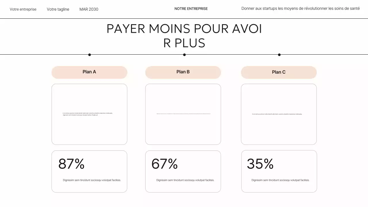 Présentation moderne et beige sur la santé