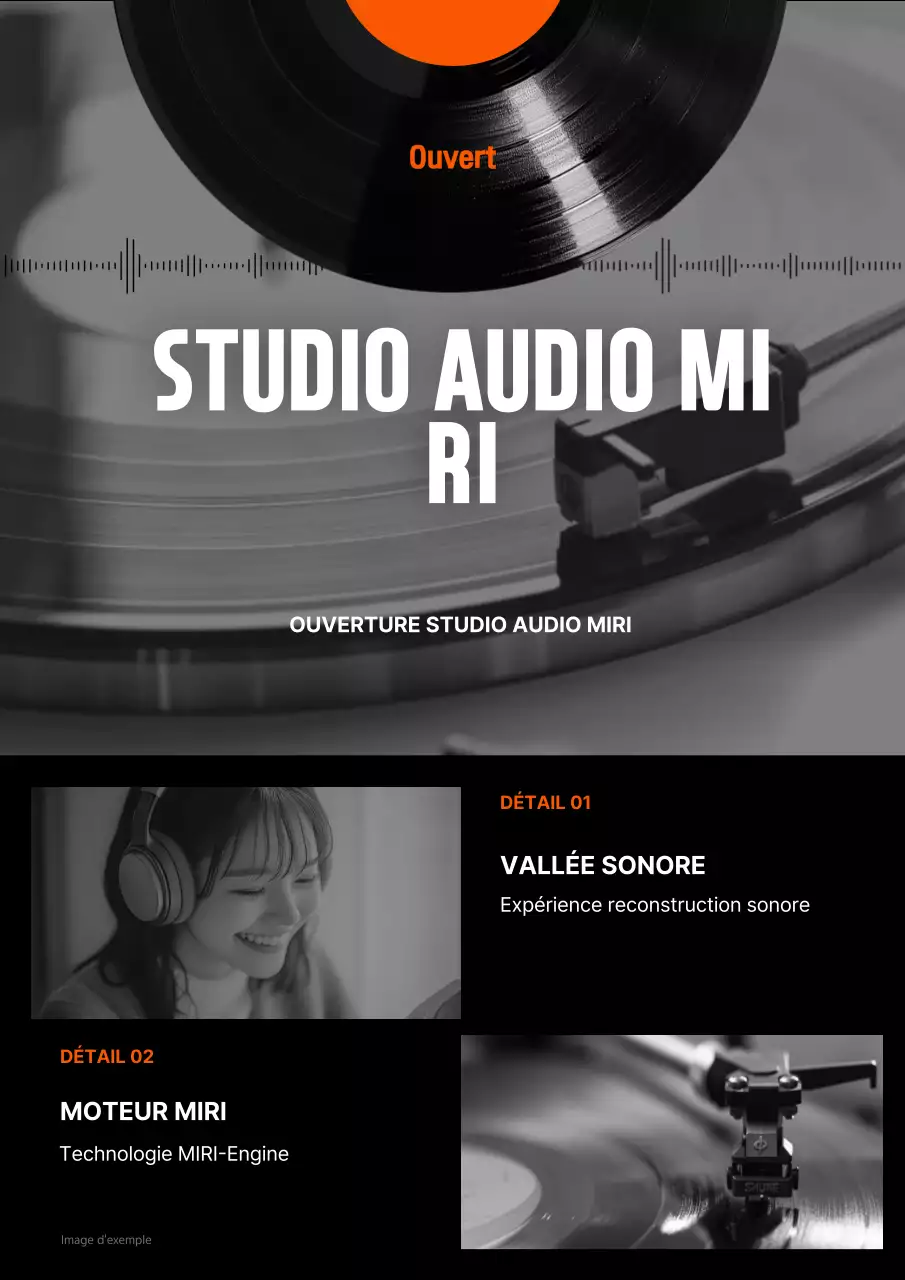 Ouverture du studio audio moderne Orange