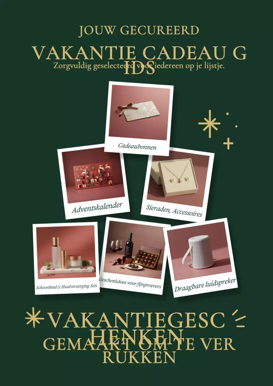 Groene Elegante Vakantiegids Poster