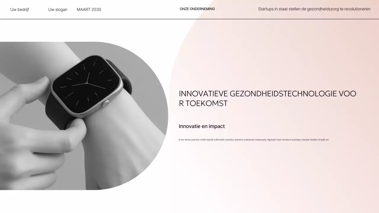 Beige Modern Health Presentatie Pitch