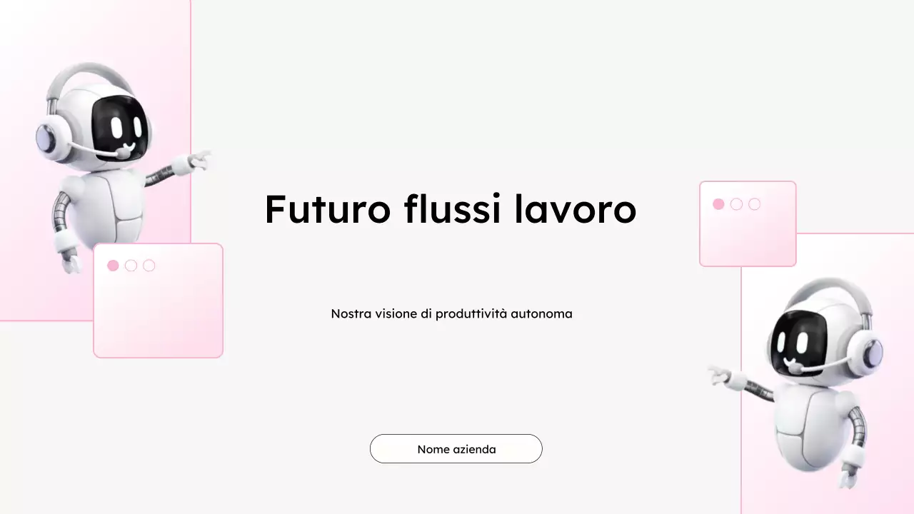 presentazione moderna e bianca sulla produttività