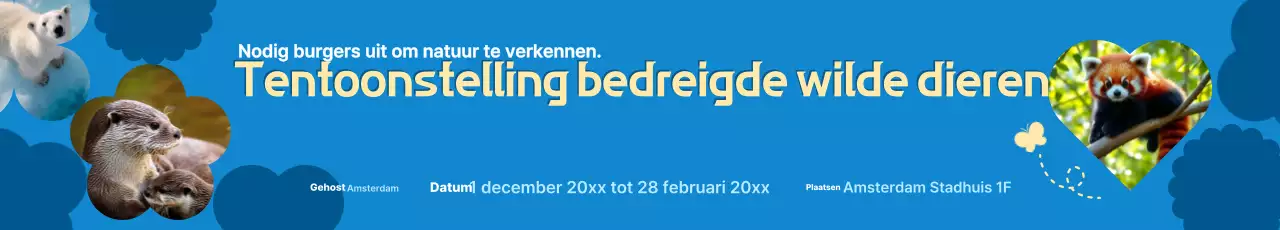 Blue Simple Tentoonstellingsgids