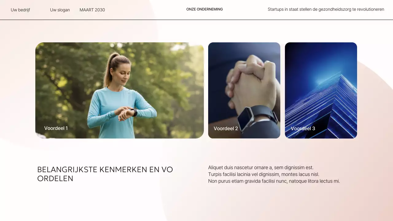 Beige Modern Health Presentatie Pitch