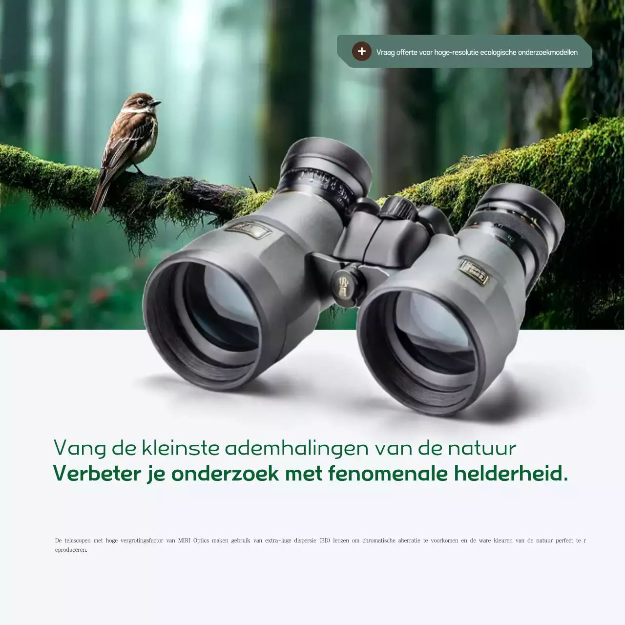 Bevordering van onderzoek naar groene natuurobservatie