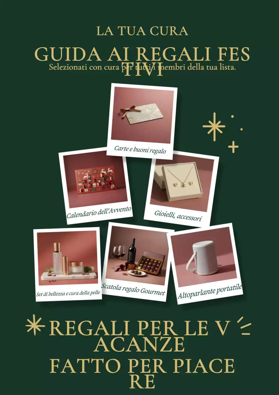 Poster guida per le vacanze verde ed elegante