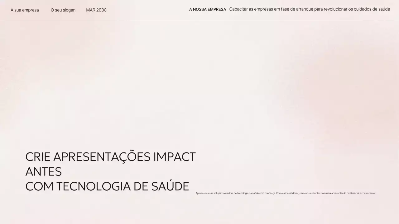 Apresentação de Saúde Moderna em Bege