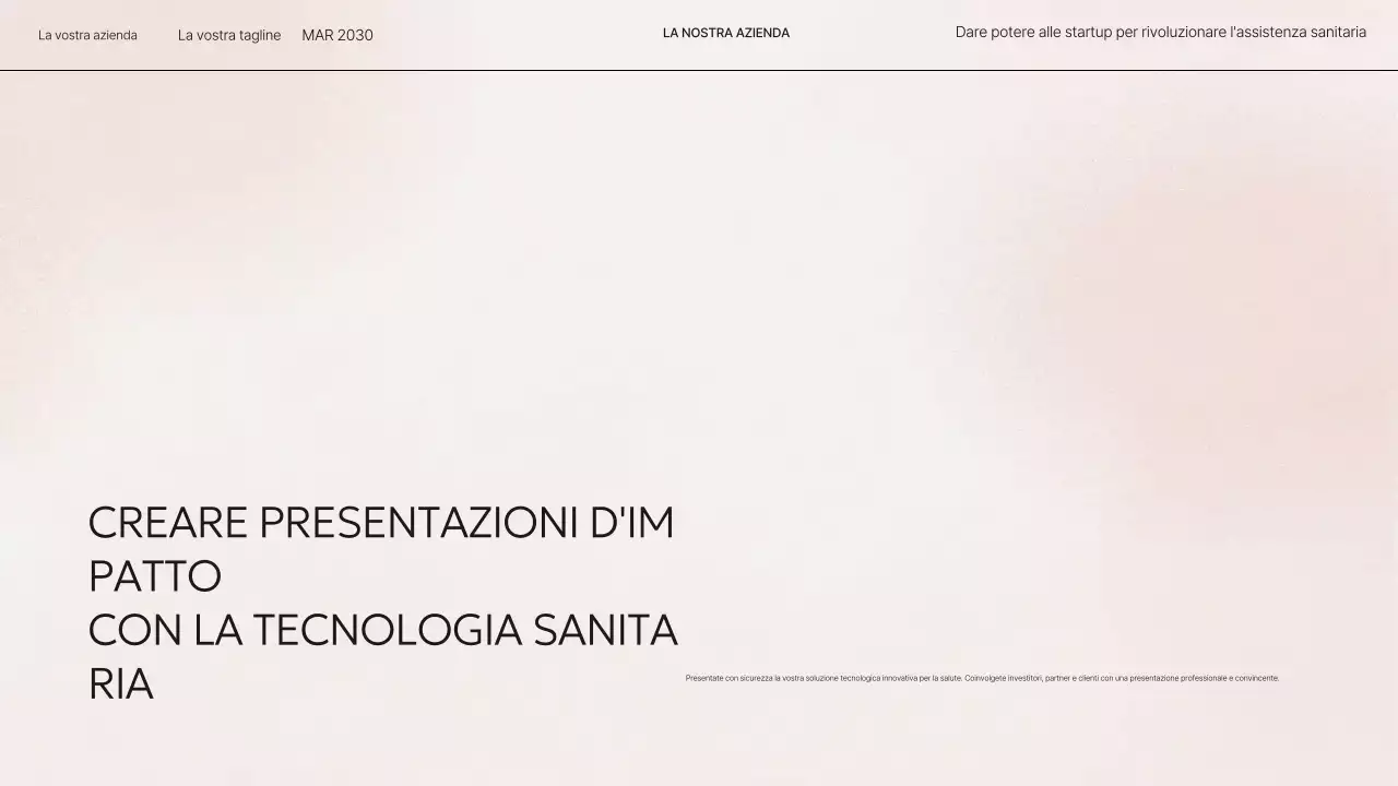 Presentazione di Beige Modern Health