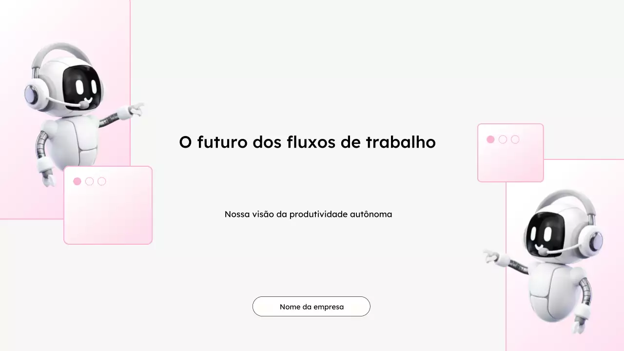Apresentação moderna de produtividade em branco