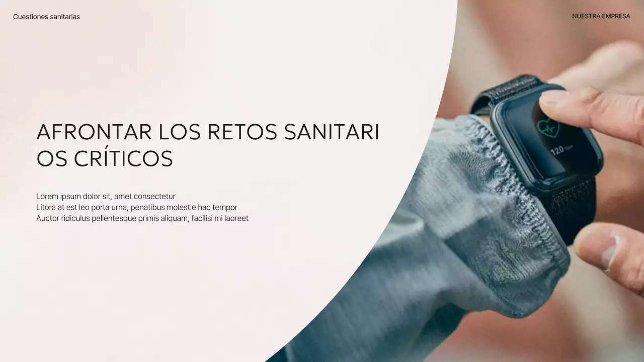 Presentación de salud moderna en beige