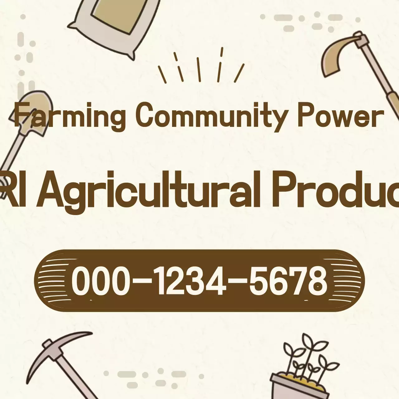 Iklan Pertanian Sederhana Beige