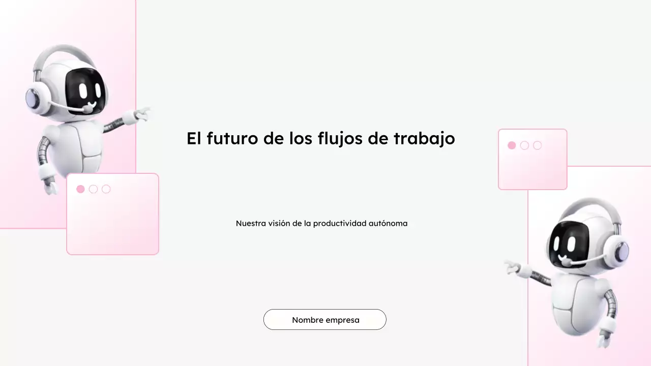 Presentación de productividad moderna en blanco