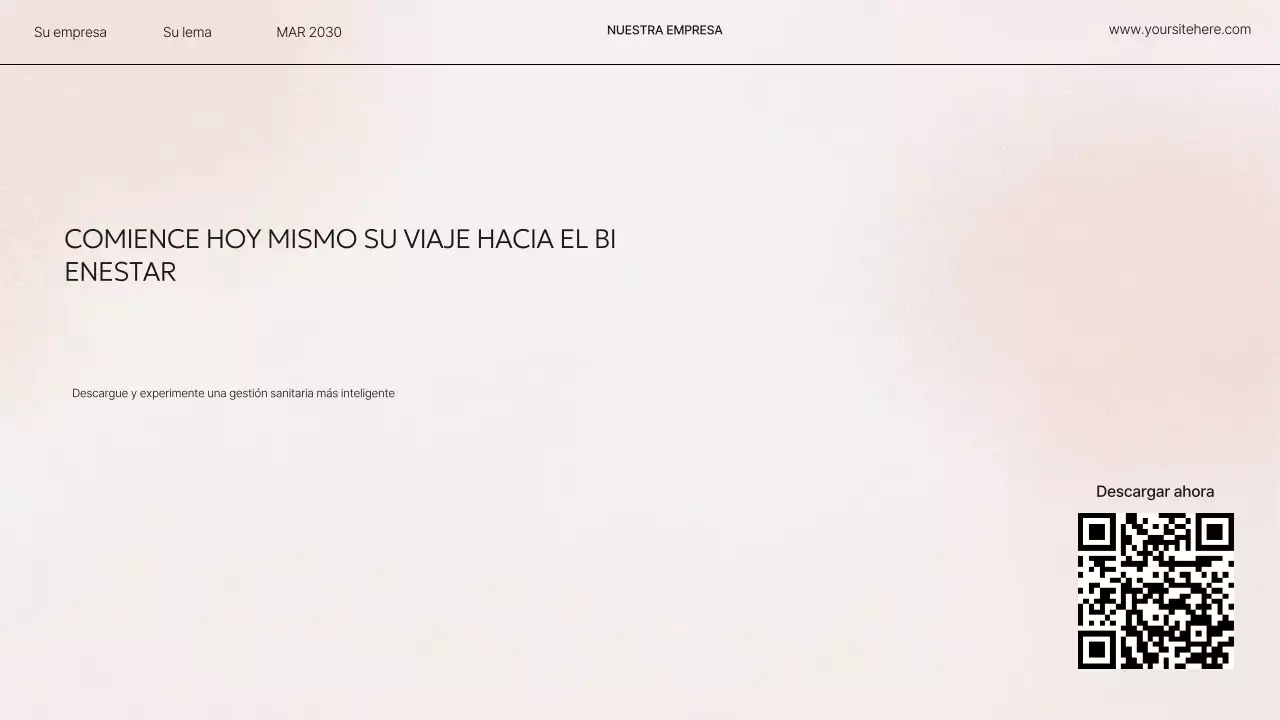 Presentación de salud moderna en beige