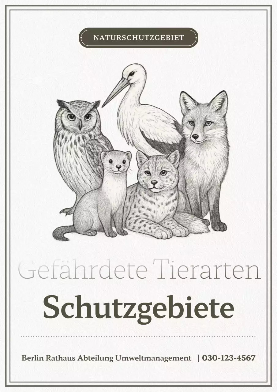 Vintage-Wildtierreservatsführer