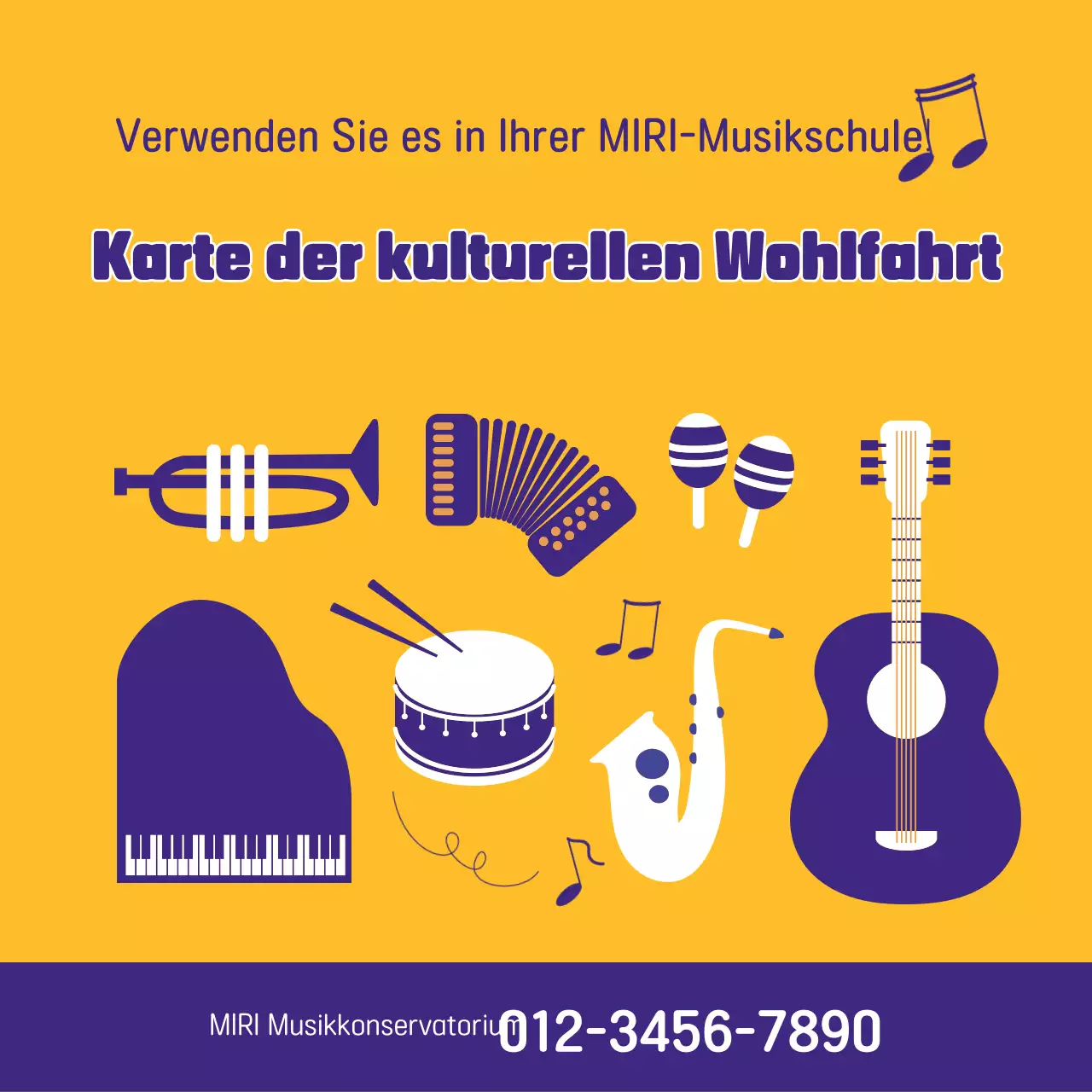 Werbung der Yellow Pop Music Academy