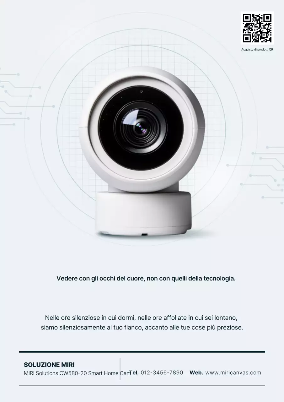 Pubblicità di una casa intelligente moderna bianca