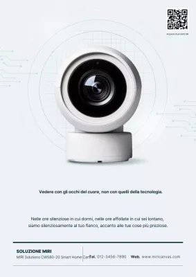 Pubblicità di una casa intelligente moderna bianca