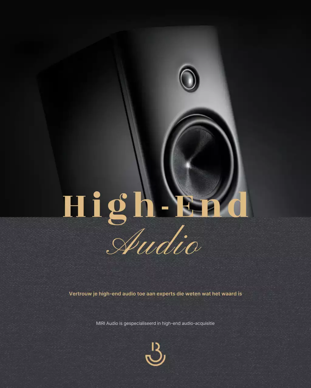 Zwarte Premium Audio-advertentie
