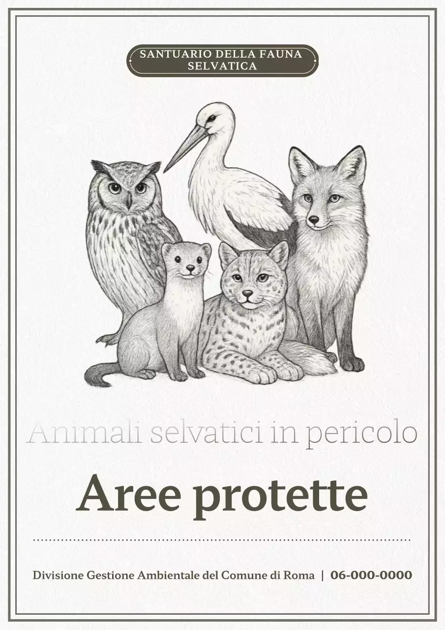 Guida d'epoca al Santuario della fauna selvatica