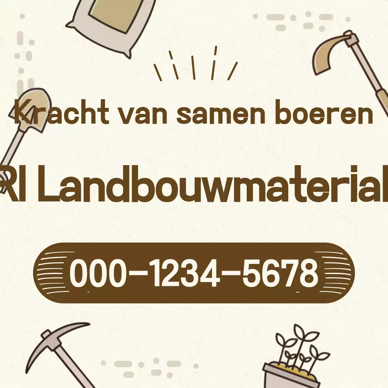 Beige Eenvoudige Landbouwadvertentie
