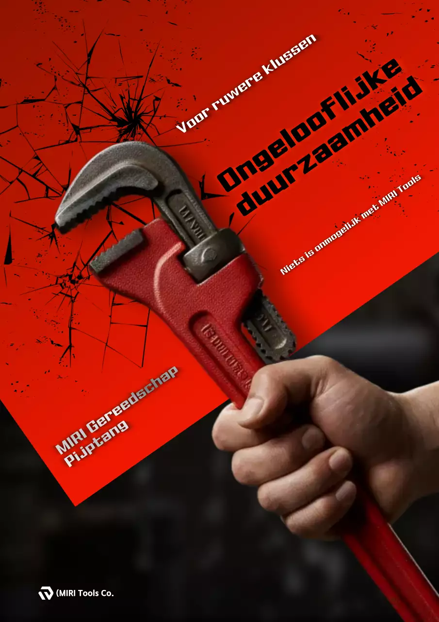 Rode vintage gereedschapsadvertentie