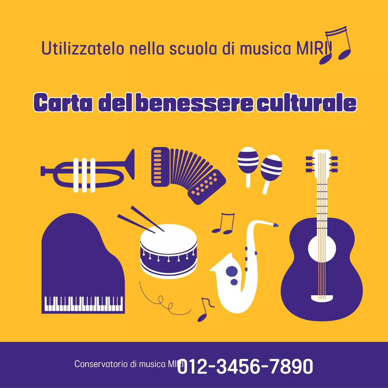 Pubblicità della Yellow Pop Music Academy