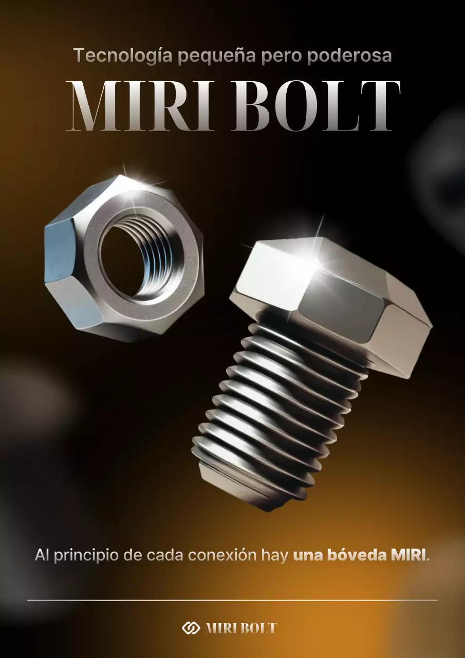 Publicidad industrial destacada de pernos y tuercas