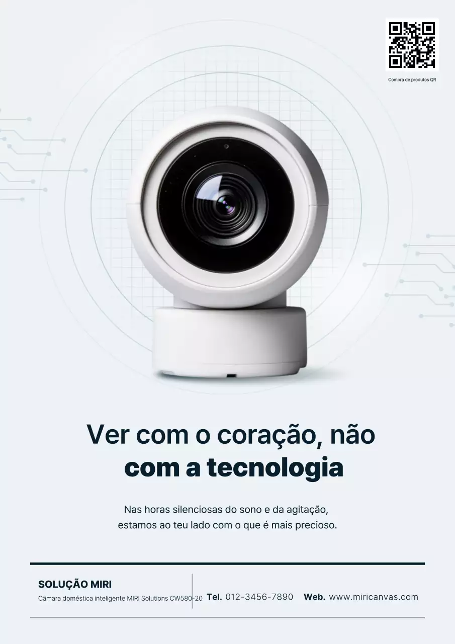 Anúncio de casa inteligente moderna branca