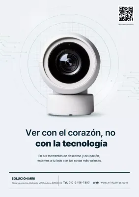 Anuncio de casa inteligente moderna en blanco