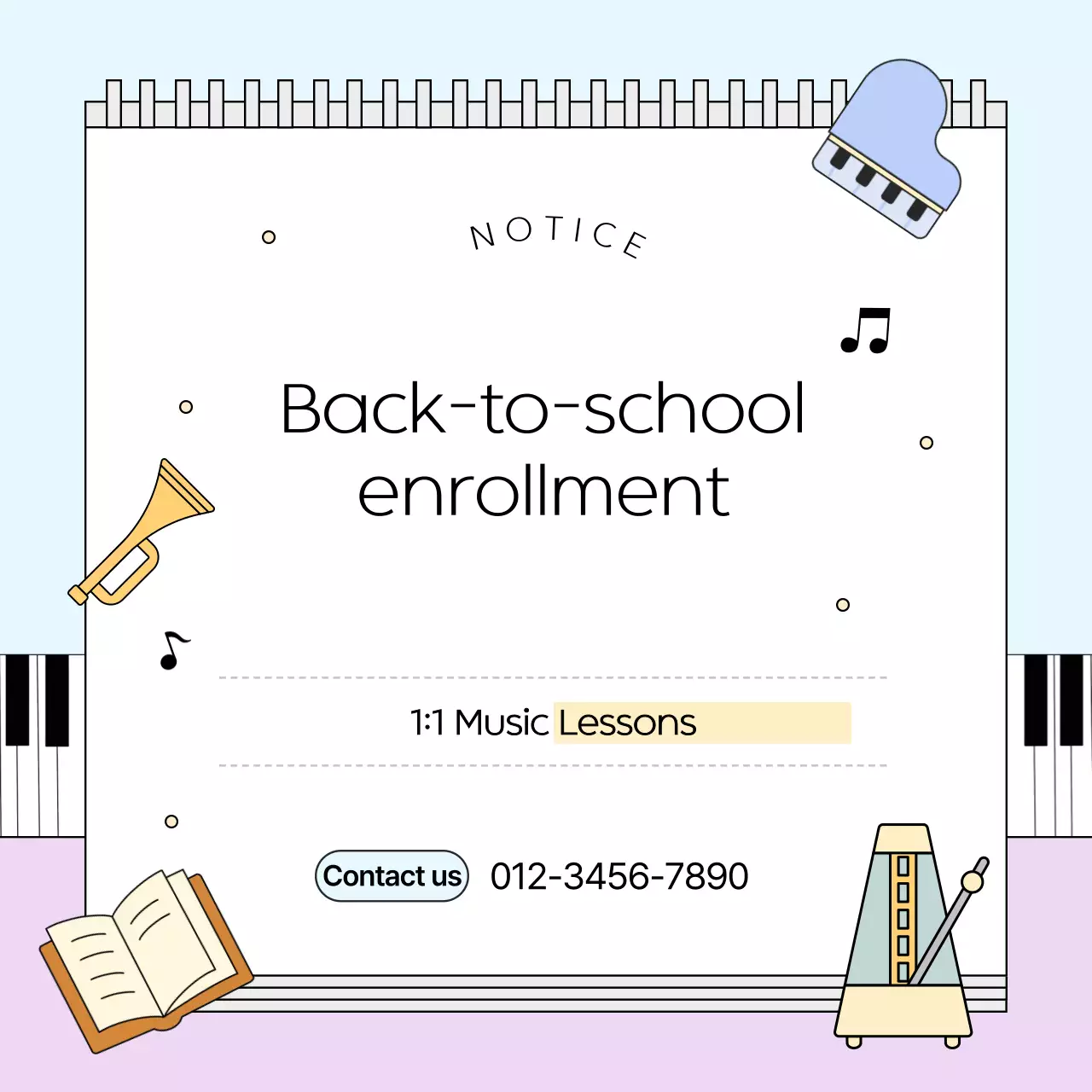 Sky Blue Cute Vacation Student Recruitment Guide