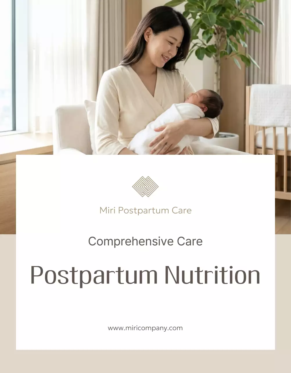 Beige Clean Postpartum Care Center Promotion