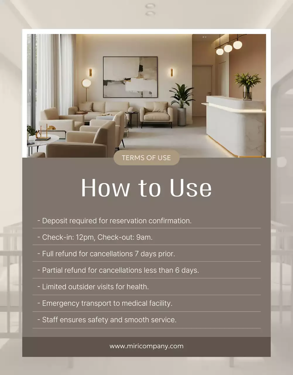 Promosi Pusat Perawatan Pasca Persalinan Beige Clean