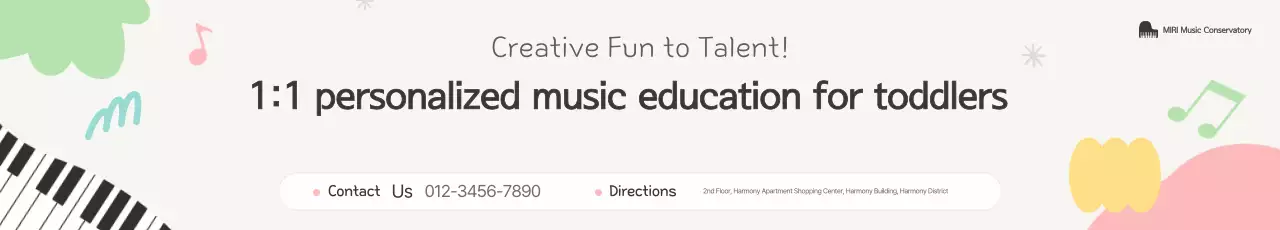 Promoção da adorável academia de música infantil de Ivory