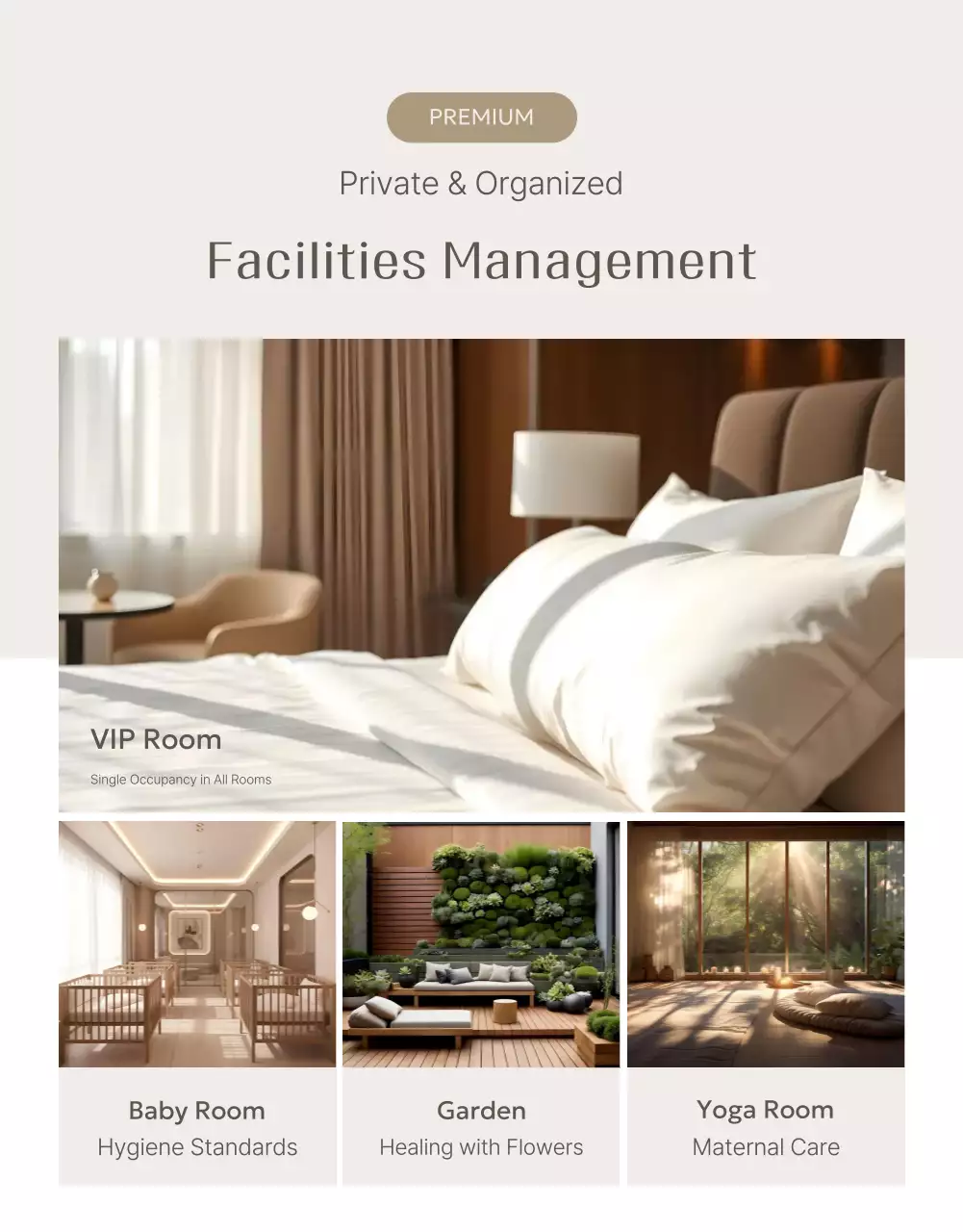 Promosi Pusat Perawatan Pasca Persalinan Beige Clean