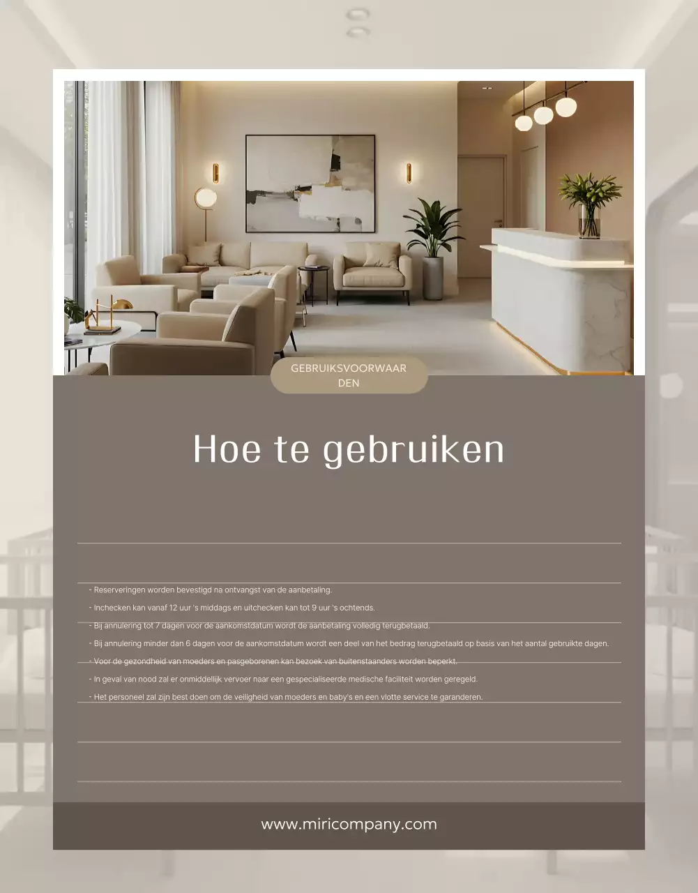 Promotie Beige Clean Postpartum Care Center