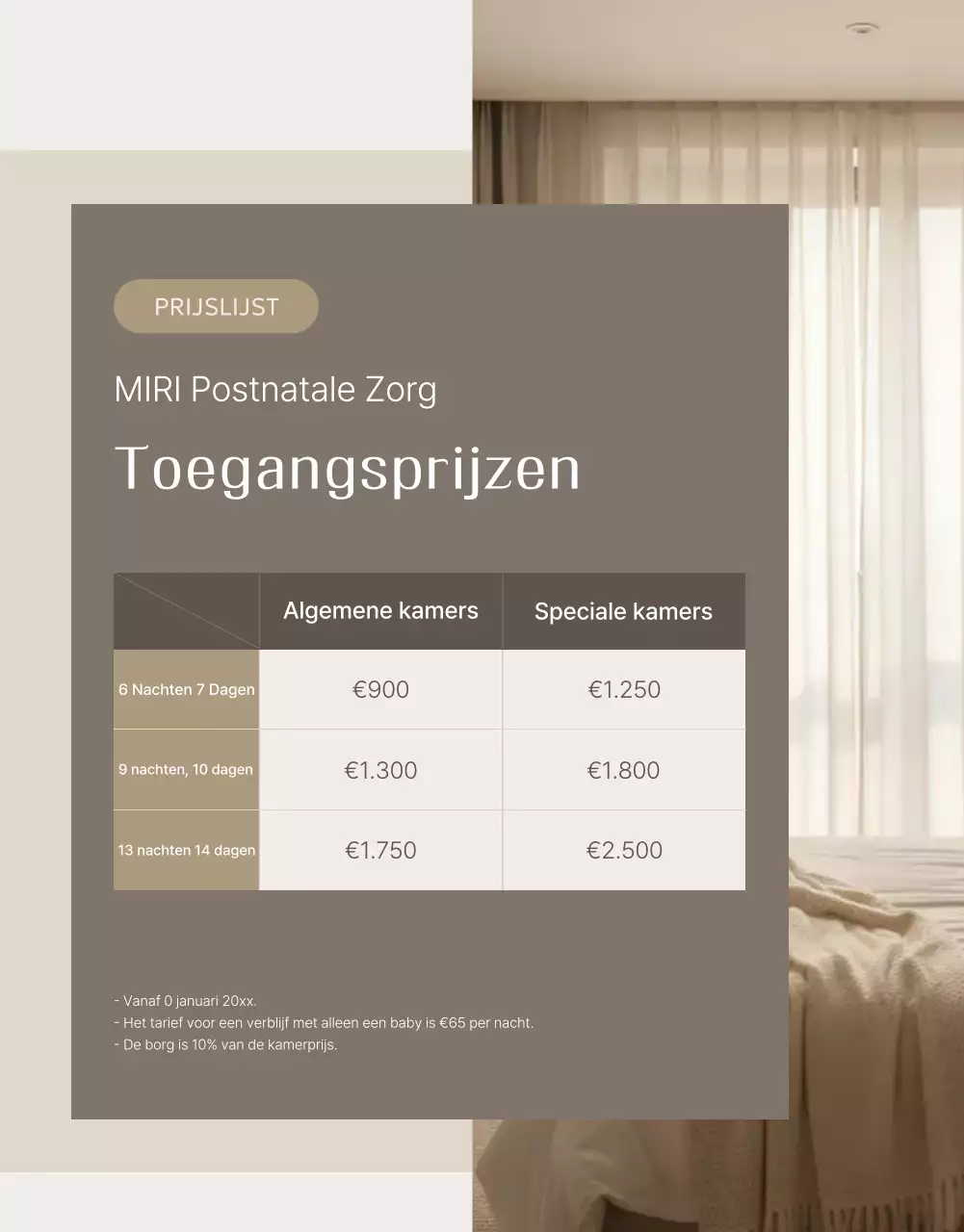 Promotie Beige Clean Postpartum Care Center