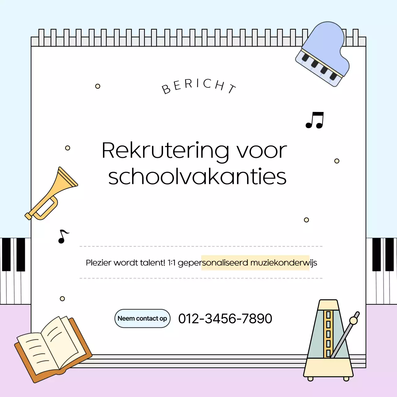 Sky Blue Cute Vacation Studentenwervingsgids