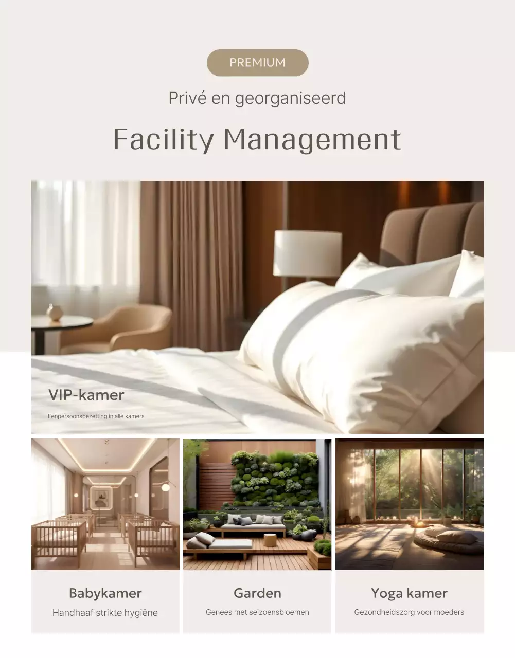 Promotie Beige Clean Postpartum Care Center