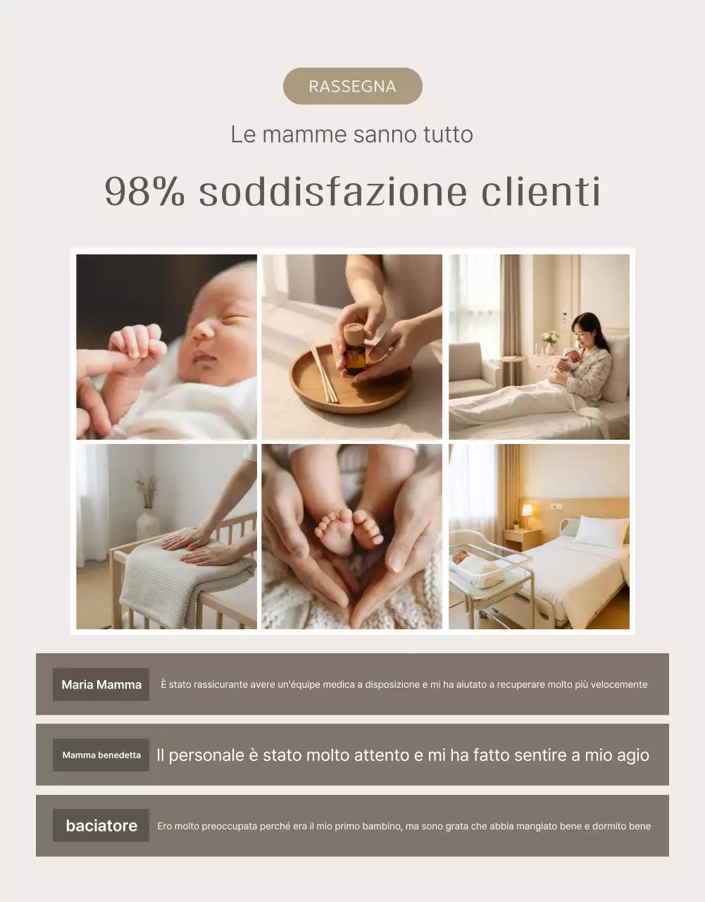 Promozione del centro di assistenza post-partum Beige Clean