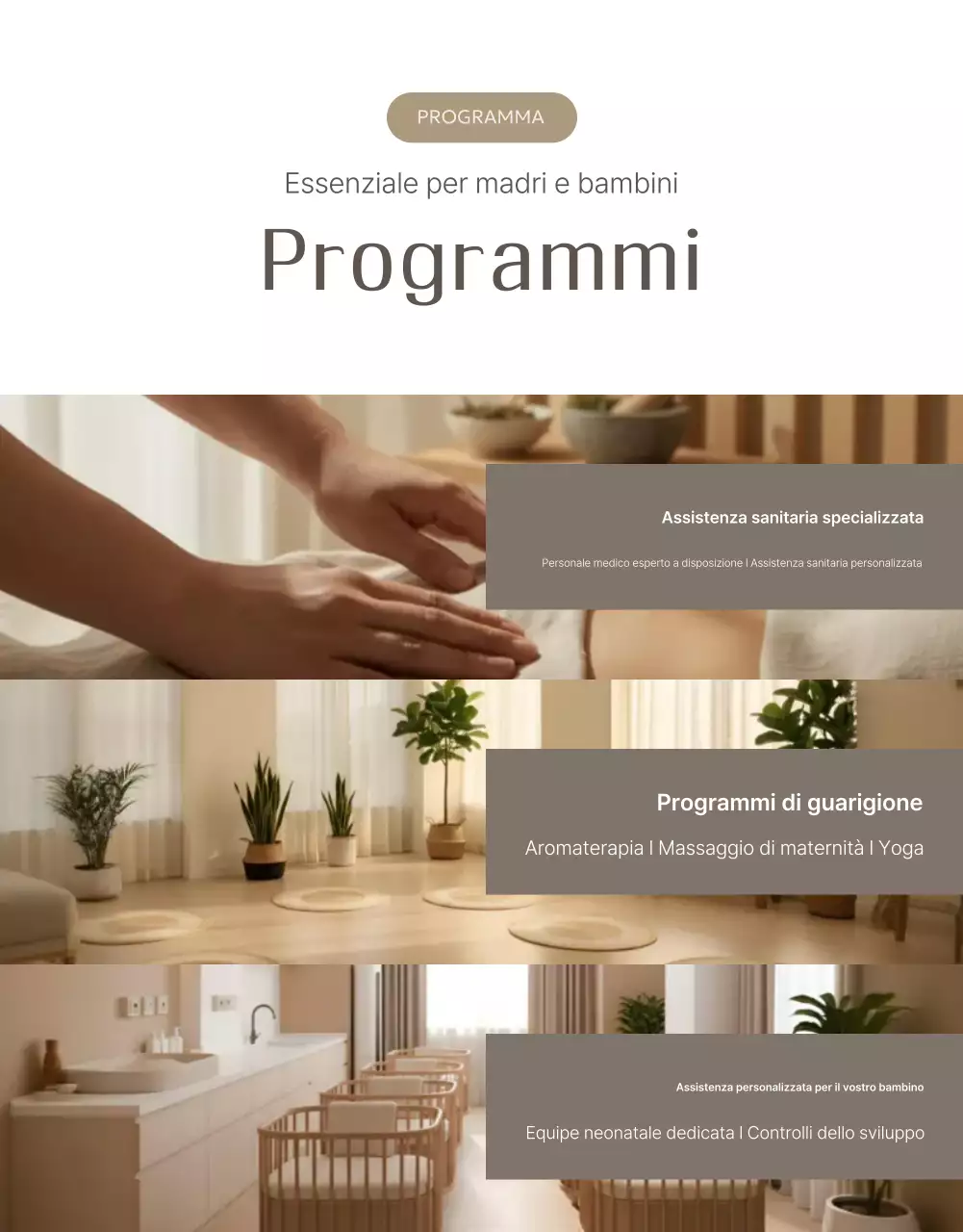 Promozione del centro di assistenza post-partum Beige Clean
