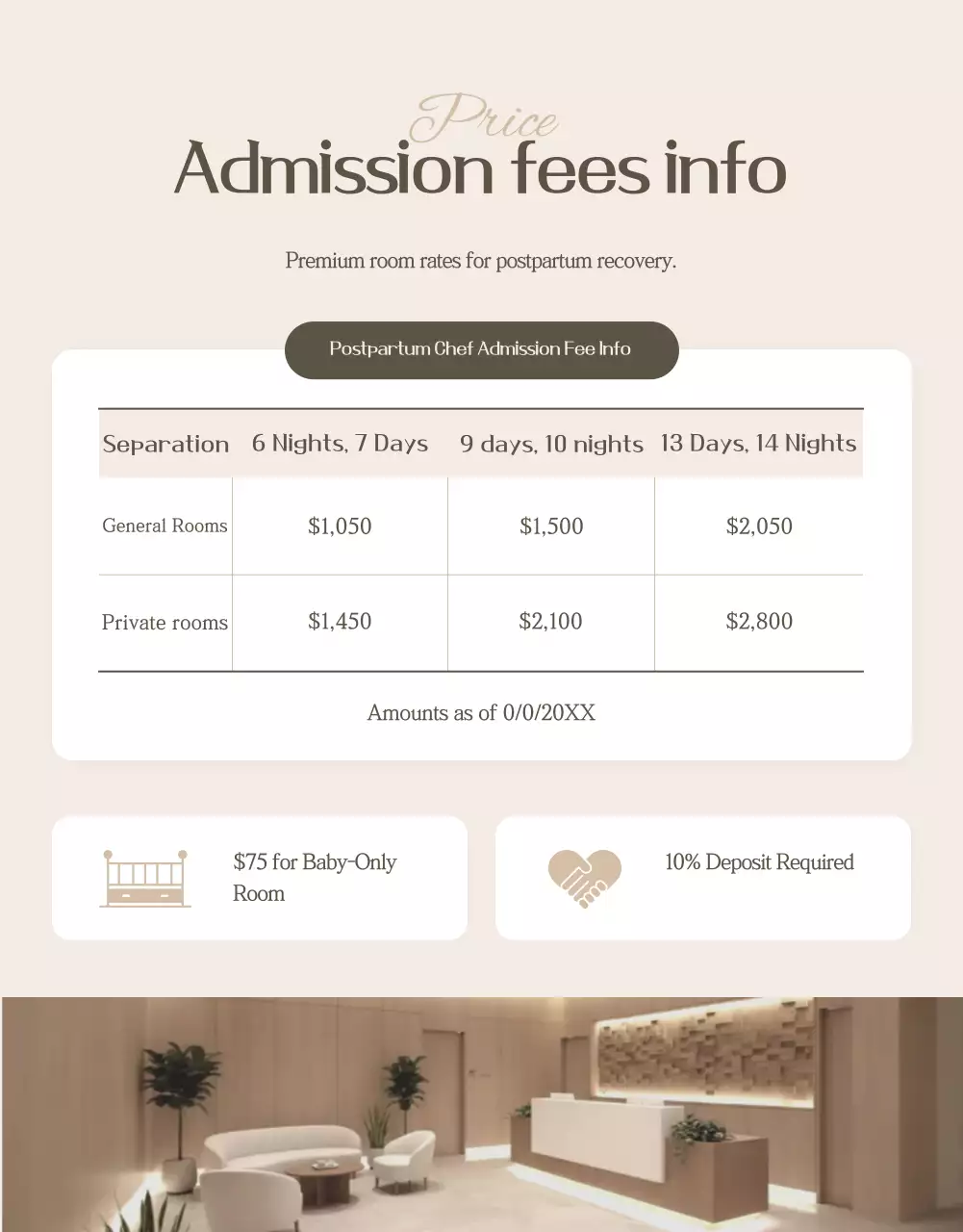 Iklan Pusat Perawatan Pascapersalinan Mewah Beige