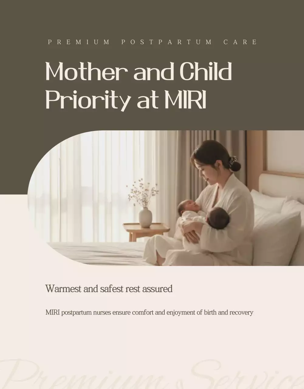 Iklan Pusat Perawatan Pascapersalinan Mewah Beige