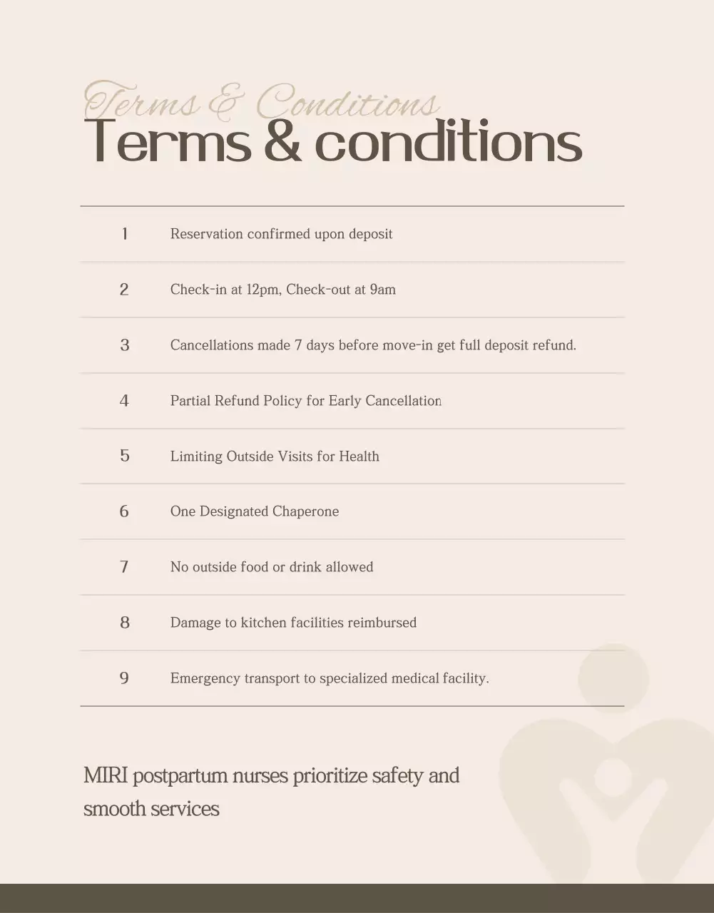 Iklan Pusat Perawatan Pascapersalinan Mewah Beige