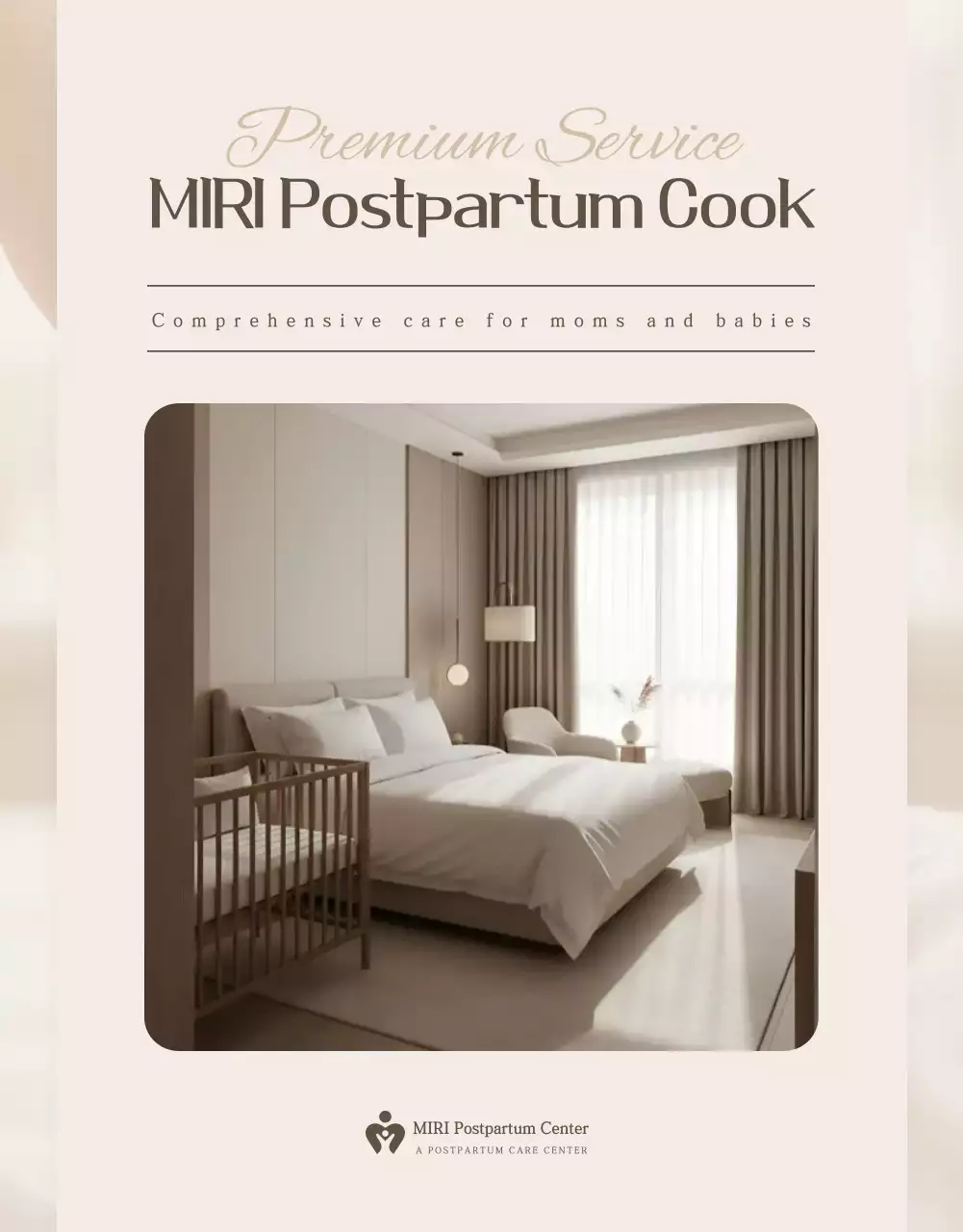 Beige Luxury Postpartum Care Center Advertisement