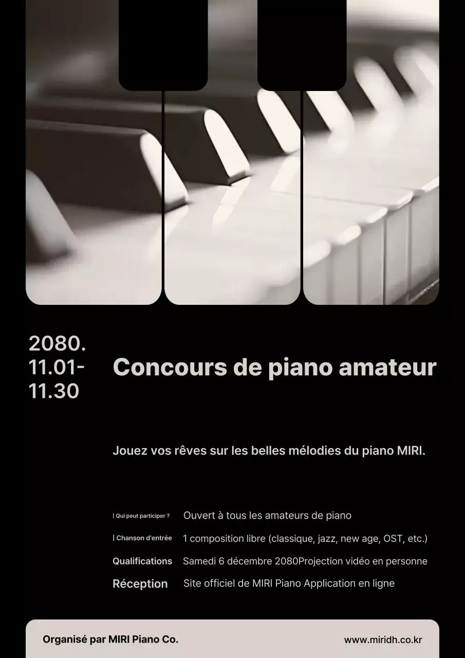 Guide du concours de piano moderne de Brown