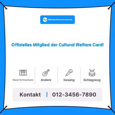 Werbung für Blue Clean Music Education