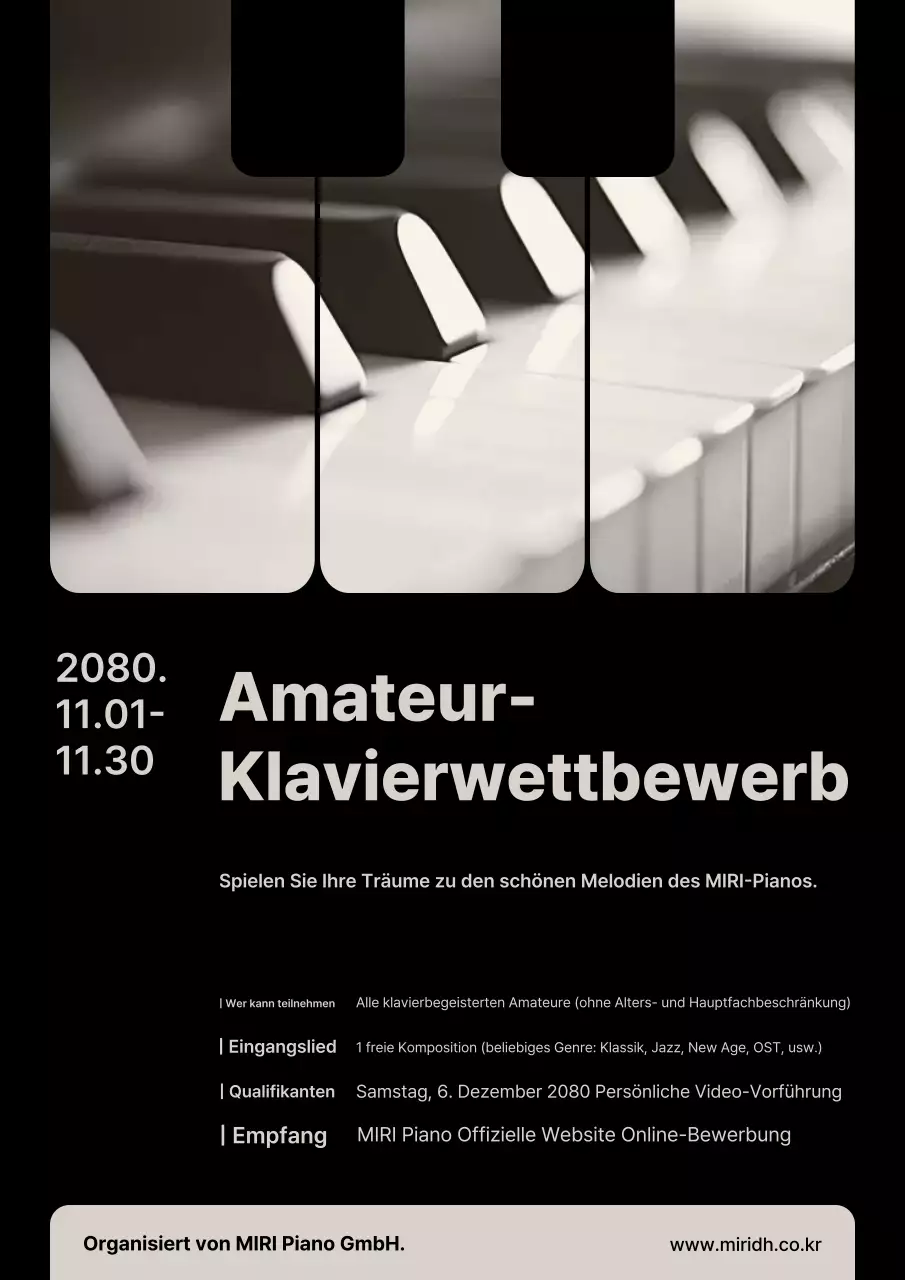 Leitfaden für den Brown Modern Piano Competition