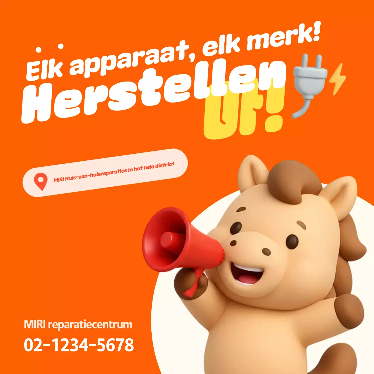 Advertentie voor reparatie van Orange Gag Electronics